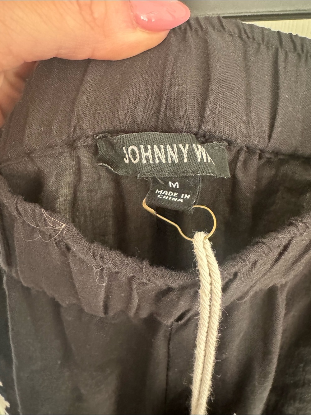 Johnny Was Workshop Pants Womens M Black Embroidered Linen Wide Leg NWT - Picture 9 of 16
